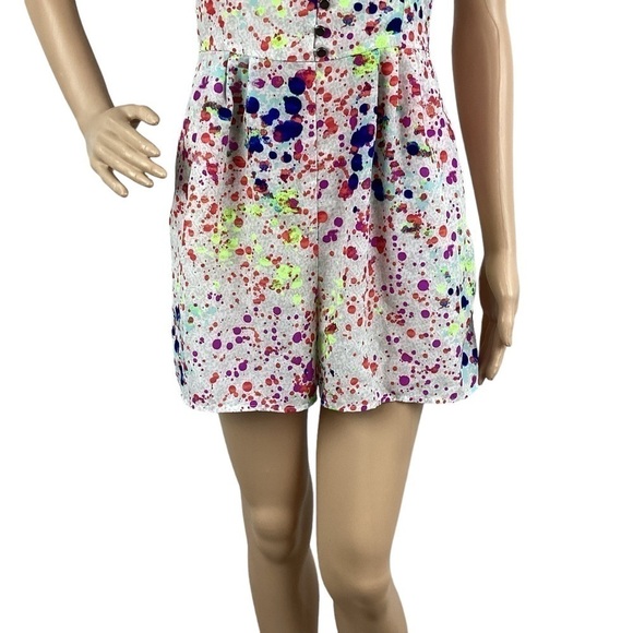 L'amour Nanette Lepore Splatter Paint Romper Size M - Picture 3 of 7